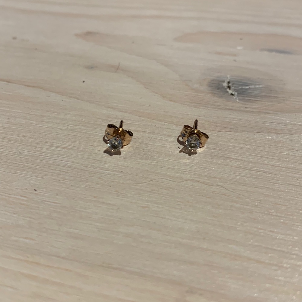 Rose gold diamond earrings